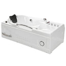 Hydrosan Hydromassage-Badewanne mit Heizung RAMZES 634H Weiß 168x85 cm