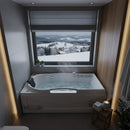 Hydrosan Hydromassage-Badewanne mit Heizung RAMZES 634H Weiß 168x85 cm