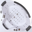 Hydrosan TIGA 604H WEISSE HYDRO-MASSAGE-BADWANNE MIT HEIZUNG 152x152 CM