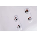 Hydrosan TIGA 604H WEISSE HYDRO-MASSAGE-BADWANNE MIT HEIZUNG 152x152 CM