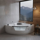 Hydrosan TIGA 604H WEISSE HYDRO-MASSAGE-BADWANNE MIT HEIZUNG 152x152 CM