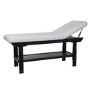 Soleni massage table with wooden base in wenge look