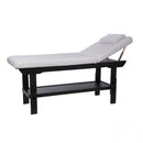 Soleni massage table with wooden base in wenge look