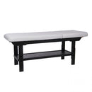 Soleni massage table with wooden base in wenge look