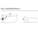 Hydrosan LEMUR 796L Hydro-Massage-Badewanne links, weiß, 140 x 80 cm