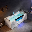 Hydrosan CARINA 938 WEISSE HYDRO-MASSAGE-BADWANNE MIT HEIZUNG 182x82 CM