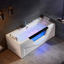 Hydrosan CARINA 938 WEISSE HYDRO-MASSAGE-BADWANNE MIT HEIZUNG 182x82 CM