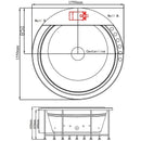 Hydrosan DELLA 916 Hydromassage-Badewanne mit Gehäuse 155x155 cm
