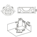 Hydrosan Whirlpool-Badewanne EOS 932 WEISS 155x155 CM
