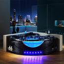 Hydrosan EOS 932 BLACK WAVE Hydromassagebadewanne 155x155 cm