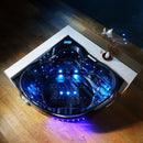 Hydrosan EOS 932 BLACK WAVE Hydromassagebadewanne 155x155 cm