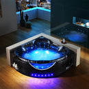 Hydrosan EOS 932 BLACK WAVE Hydromassagebadewanne 155x155 cm