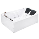 Hydrosan Hydromassage-Badewanne mit Heizung FENIX 606AH RECHTS WEISS 180x120 CM