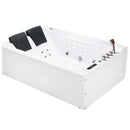 Hydrosan Hydromassage-Badewanne mit Heizung FENIX 606BH Links Weiß 180x120 cm