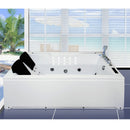 Hydrosan Hydromassage-Badewanne mit Heizung FENIX 606BH Links Weiß 180x120 cm