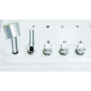 Hydrosan Hydromassage-Badewanne mit Heizung FENIX 606BH Links Weiß 180x120 cm