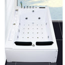 Hydrosan Hydromassage-Badewanne mit Heizung FENIX 606BH Links Weiß 180x120 cm