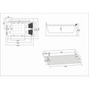 Hydrosan Hydromassage-Badewanne mit Heizung FENIX 606BH Links Weiß 180x120 cm