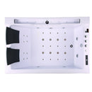 Hydrosan Hydromassage-Badewanne mit Heizung FENIX 606BH Links Weiß 180x120 cm