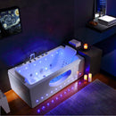 Hydrosan Rechteckige Whirlpool-Badewanne für zwei Personen mit Hydromassagefunktion, Modell IRIS 933C, Weiß, 170 x 84 cm