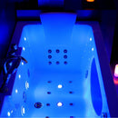 Hydrosan Rechteckige Whirlpool-Badewanne für zwei Personen mit Hydromassagefunktion, Modell IRIS 933C, Weiß, 170 x 84 cm