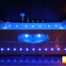 Hydrosan Rechteckige Whirlpool-Badewanne für zwei Personen mit Hydromassagefunktion, Modell IRIS 933C, Weiß, 170 x 84 cm