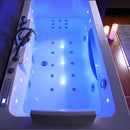Hydrosan Rechteckige Whirlpool-Badewanne für zwei Personen mit Hydromassagefunktion, Modell IRIS 933C, Weiß, 170 x 84 cm