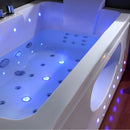 Hydrosan Rechteckige Whirlpool-Badewanne für zwei Personen mit Hydromassagefunktion, Modell IRIS 933C, Weiß, 170 x 84 cm