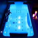 Hydrosan Rechteckige Whirlpool-Badewanne für zwei Personen mit Hydromassagefunktion, Modell IRIS 933C, Weiß, 170 x 84 cm