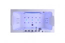 Hydrosan Rechteckige Whirlpool-Badewanne für zwei Personen mit Hydromassagefunktion, Modell IRIS 933C, Weiß, 170 x 84 cm