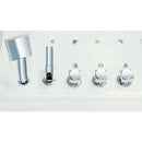 Hydrosan Hydromassage-Badewanne mit Heizung IMPERIA 610H Weiß 180x120 cm