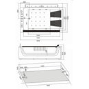 Hydrosan Hydromassage-Badewanne mit Heizung IMPERIA 610H Weiß 180x120 cm