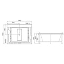 Hydrosan KALAMBO 914 Hydromassage-Badewanne mit schwarzer Verkleidung 190x150 cm