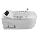 Hydrosan LEMUR 796R RECHTS HYDRO-MASSAGE-BADWANNE WEISS 140x80 CM
