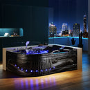 Hydrosan VENEZIA 761 Hydromassagebadewanne rechts, schwarze Welle, 180 x 120 cm