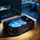 Hydrosan VENEZIA 761 Hydromassagebadewanne rechts, schwarze Welle, 180 x 120 cm