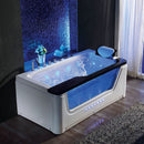Hydrosan Nevada 912 Schwarze Hydromassage-Badewanne 170x90 cm