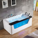 Hydrosan Nevada 912 Schwarze Hydromassage-Badewanne 170x90 cm