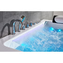 Hydrosan Nevada 912 Schwarze Hydromassage-Badewanne 170x90 cm