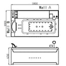 Hydrosan NIAGARA 911 Hydromassage-Badewanne 180x100 cm