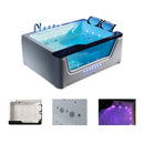 Hydrosan TUGELA 913 Schwarze Hydromassage-Badewanne 170x130 cm