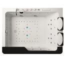 Hydrosan TUGELA 913 Schwarze Hydromassage-Badewanne 170x130 cm