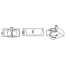 Hydrosan URAN 931 WEISSE HYDRO-MASSAGE-BADEWANNE 170x76 CM