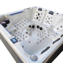 Hydrosan Garten-Whirlpool-Badewanne SPA743 Weiß Perlgrau Gehäuse F24 220x220 cm