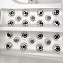 Hydrosan Garten-Whirlpool-Badewanne SPA743 Weiß Perlgrau Gehäuse F24 220x220 cm