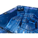 Hydrosan Garten-Whirlpool-Badewanne Spa743 Blaue Ozeanwelle Anthrazit Gehäuse 220x220 cm