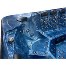 Hydrosan Garten-Whirlpool-Badewanne Spa743 Blaue Ozeanwelle Anthrazit Gehäuse 220x220 cm