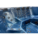 Hydrosan Garten-Whirlpool-Badewanne Spa743 Blaue Ozeanwelle Anthrazit Gehäuse 220x220 cm
