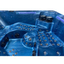 Hydrosan Garten-Whirlpool-Badewanne Spa743 Blaue Ozeanwelle Anthrazit Gehäuse 220x220 cm