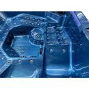 Hydrosan Garten-Whirlpool-Badewanne Spa743 Blaue Ozeanwelle Anthrazit Gehäuse 220x220 cm